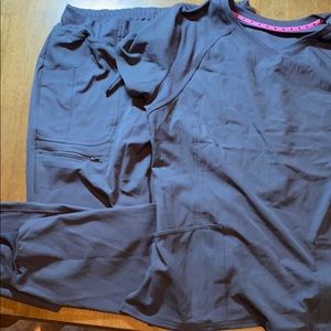 NWT Grey Jogger Scrub Set